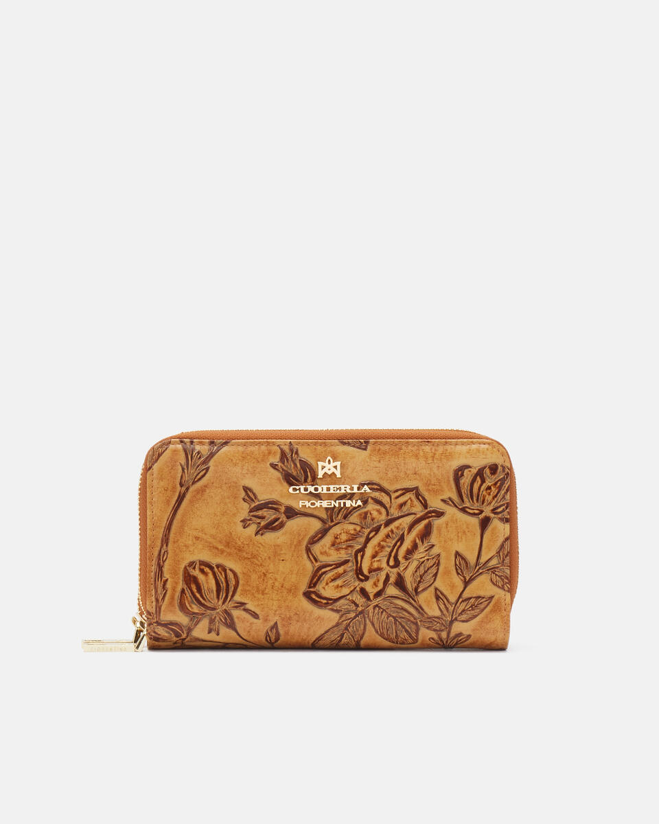 Brieftasche mit doppeltem Reißverschluss Beige  - Damen Brieftaschen - Brieftaschen - Cuoieria Fiorentina