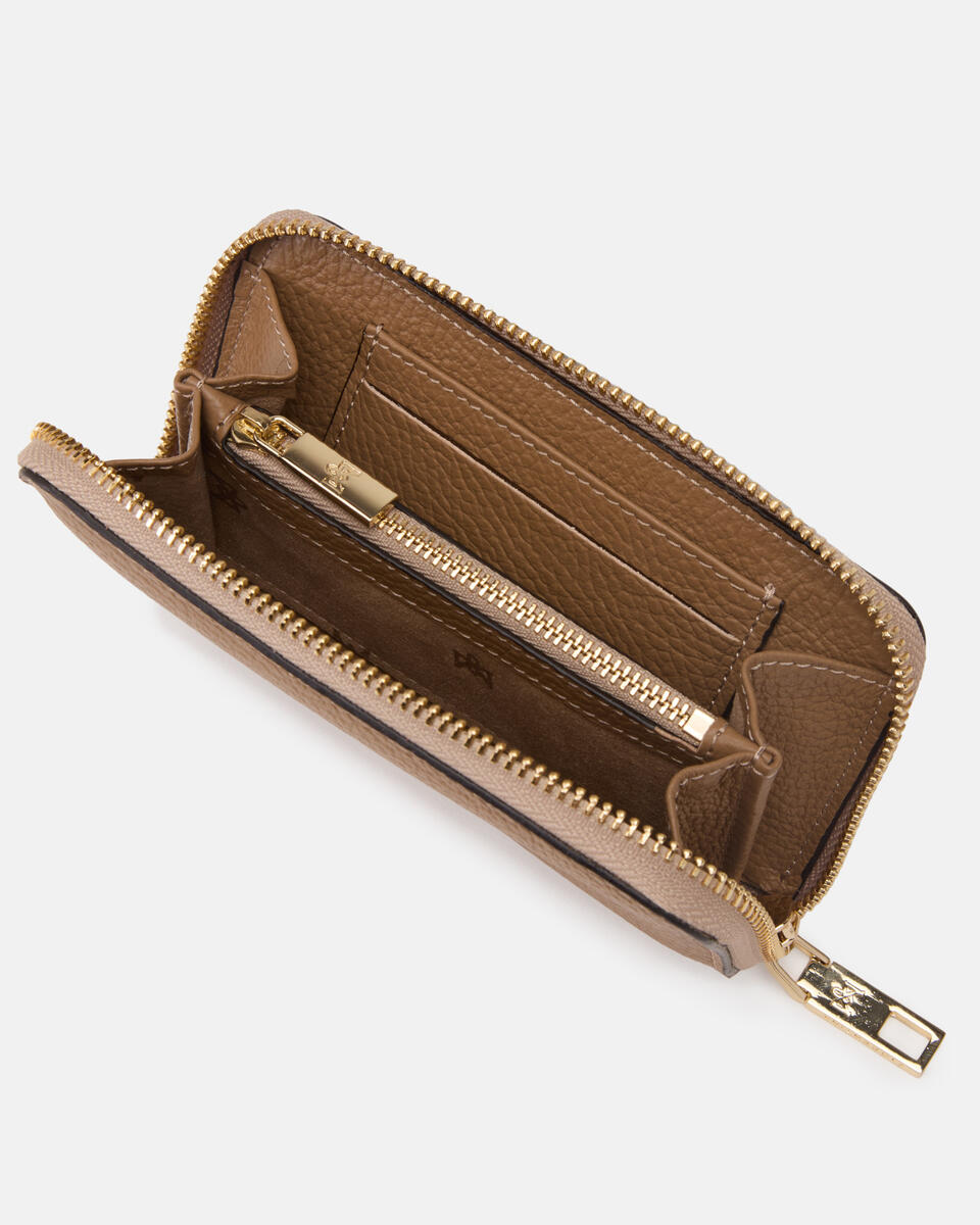 MINI BRIEFTASCHE MIT REISSVERSCHLUSS Desert  - Damen Brieftaschen - Damen Brieftaschen - Brieftaschen - Cuoieria Fiorentina