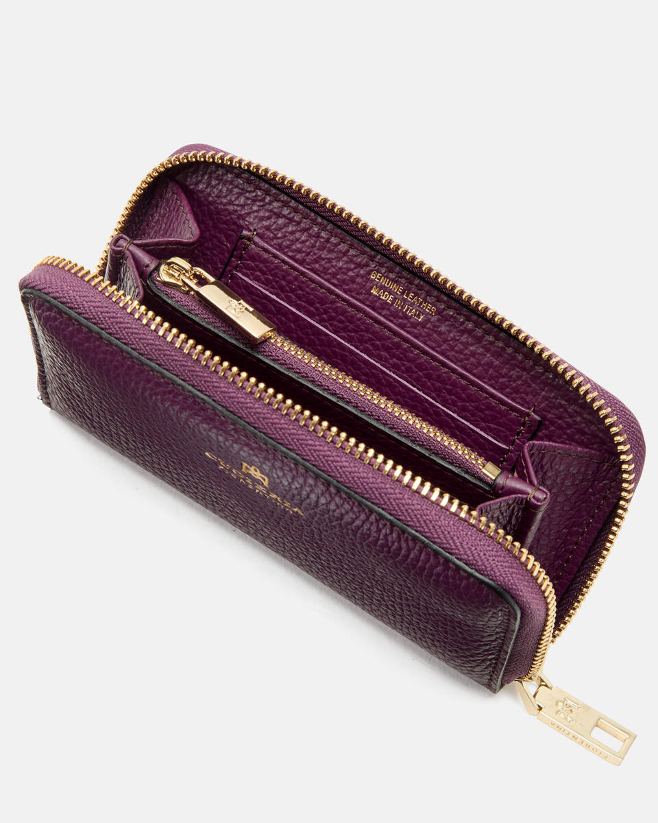 MINI BRIEFTASCHE MIT REISSVERSCHLUSS Traube  - Zubehor - Special Price - Cuoieria Fiorentina