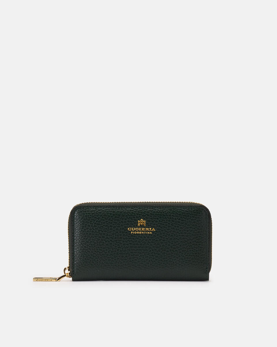 MINI BRIEFTASCHE MIT REISSVERSCHLUSS Moos  - Cuoieria Fiorentina