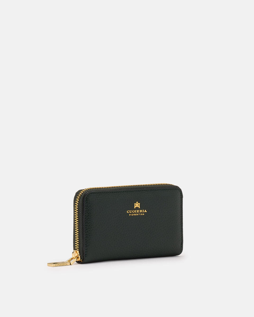 MINI BRIEFTASCHE MIT REISSVERSCHLUSS Moos  - Cuoieria Fiorentina
