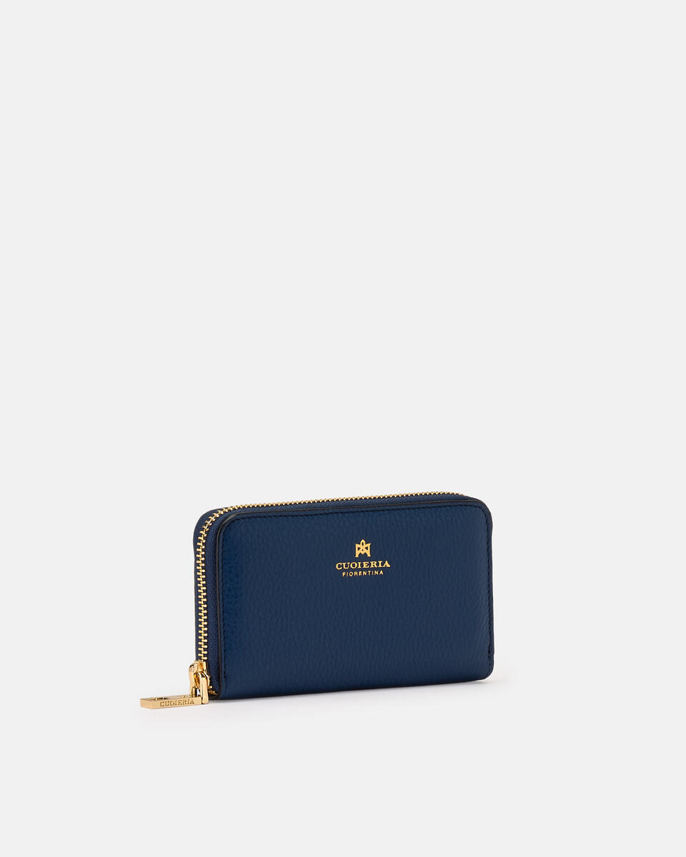 MINI BRIEFTASCHE MIT REISSVERSCHLUSS Ozean  - Cuoieria Fiorentina