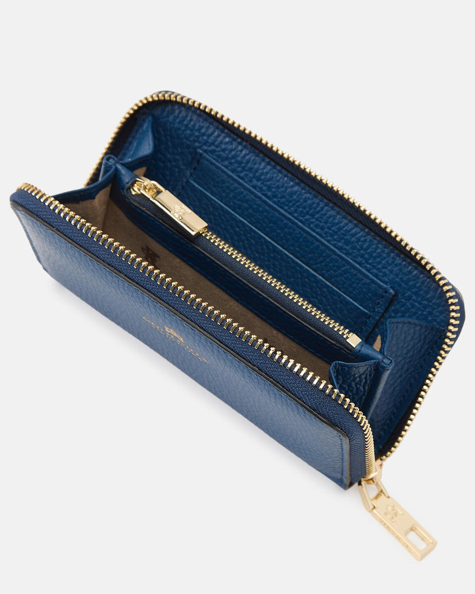 MINI BRIEFTASCHE MIT REISSVERSCHLUSS Ozean  - Cuoieria Fiorentina
