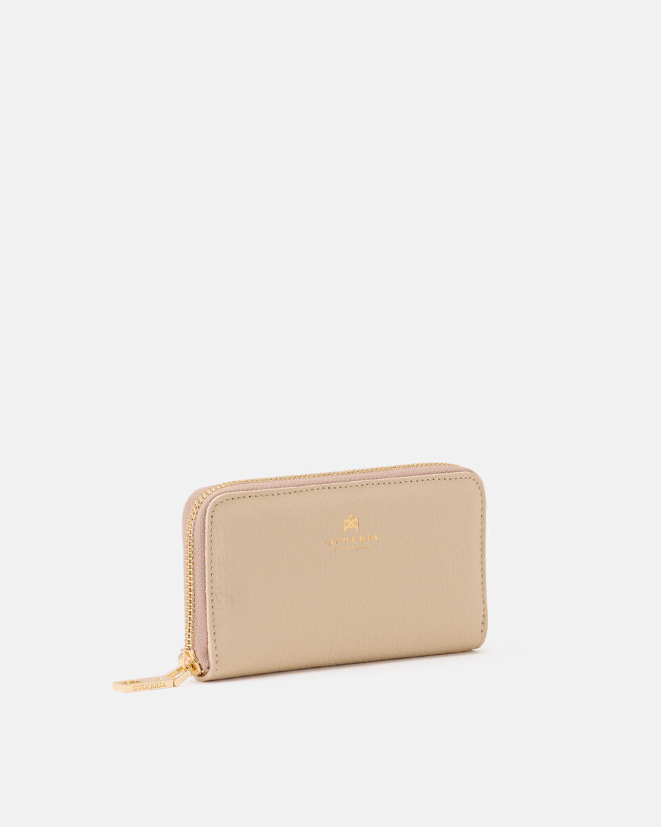 MINI BRIEFTASCHE MIT REISSVERSCHLUSS Prosecco  - Damen Brieftaschen - Brieftaschen - Cuoieria Fiorentina