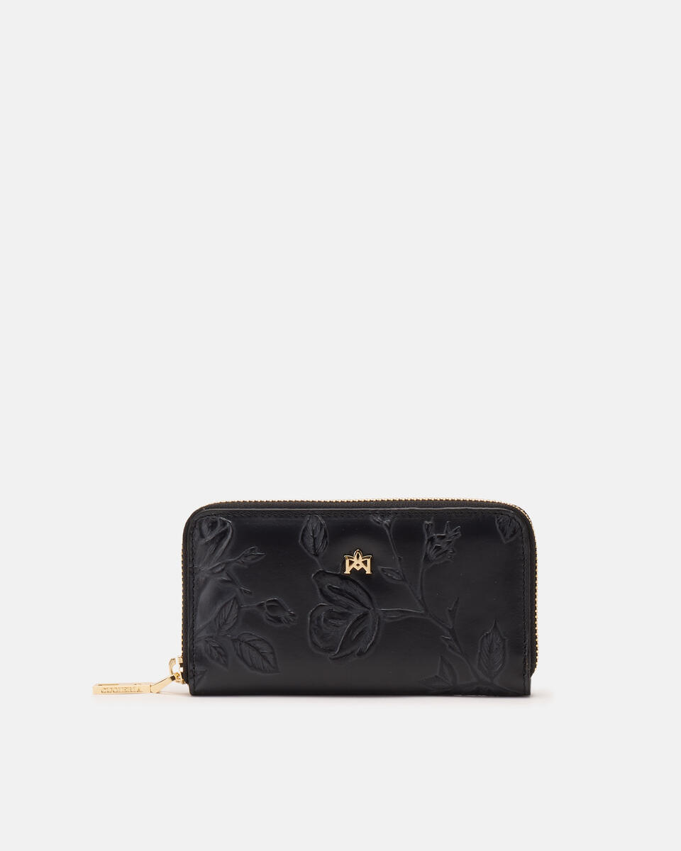 MINI BRIEFTASCHE MIT REISSVERSCHLUSS Schwarz  - Damen Brieftaschen - Damen Brieftaschen - Brieftaschen - Cuoieria Fiorentina