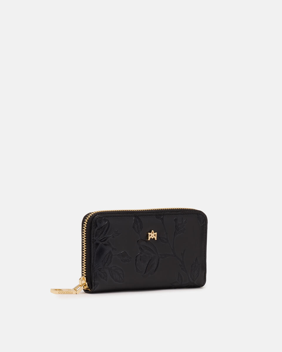 MINI BRIEFTASCHE MIT REISSVERSCHLUSS Schwarz  - Damen Brieftaschen - Damen Brieftaschen - Brieftaschen - Cuoieria Fiorentina
