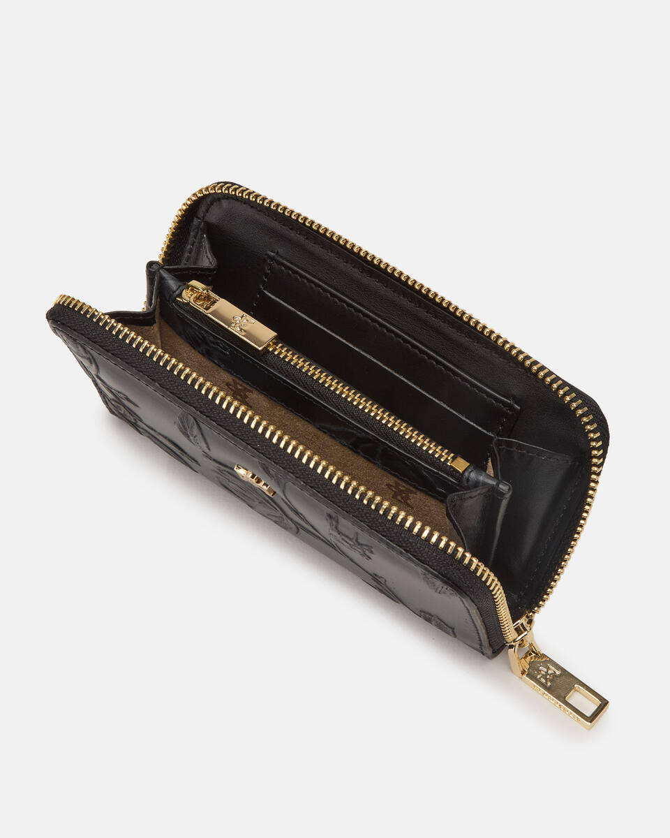 MINI BRIEFTASCHE MIT REISSVERSCHLUSS Schwarz  - Damen Brieftaschen - Damen Brieftaschen - Brieftaschen - Cuoieria Fiorentina