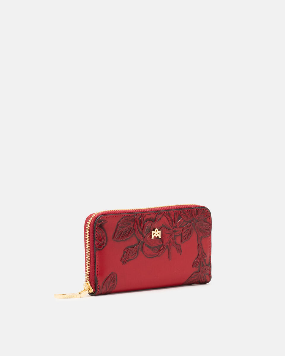 MINI BRIEFTASCHE MIT REISSVERSCHLUSS Rot  - Damen Brieftaschen - Damen Brieftaschen - Brieftaschen - Cuoieria Fiorentina