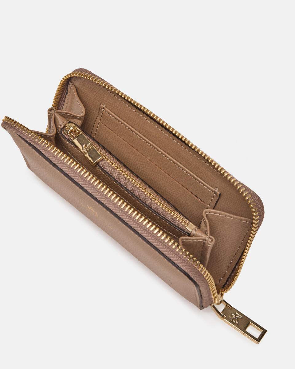 MINI BRIEFTASCHE MIT REISSVERSCHLUSS Desert  - Damen Brieftaschen - Damen Brieftaschen - Brieftaschen - Cuoieria Fiorentina