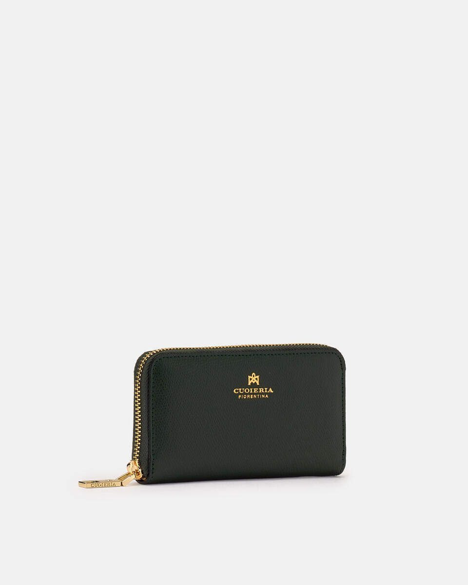 MINI BRIEFTASCHE MIT REISSVERSCHLUSS Moos  - Damen Brieftaschen - Damen Brieftaschen - Brieftaschen - Cuoieria Fiorentina