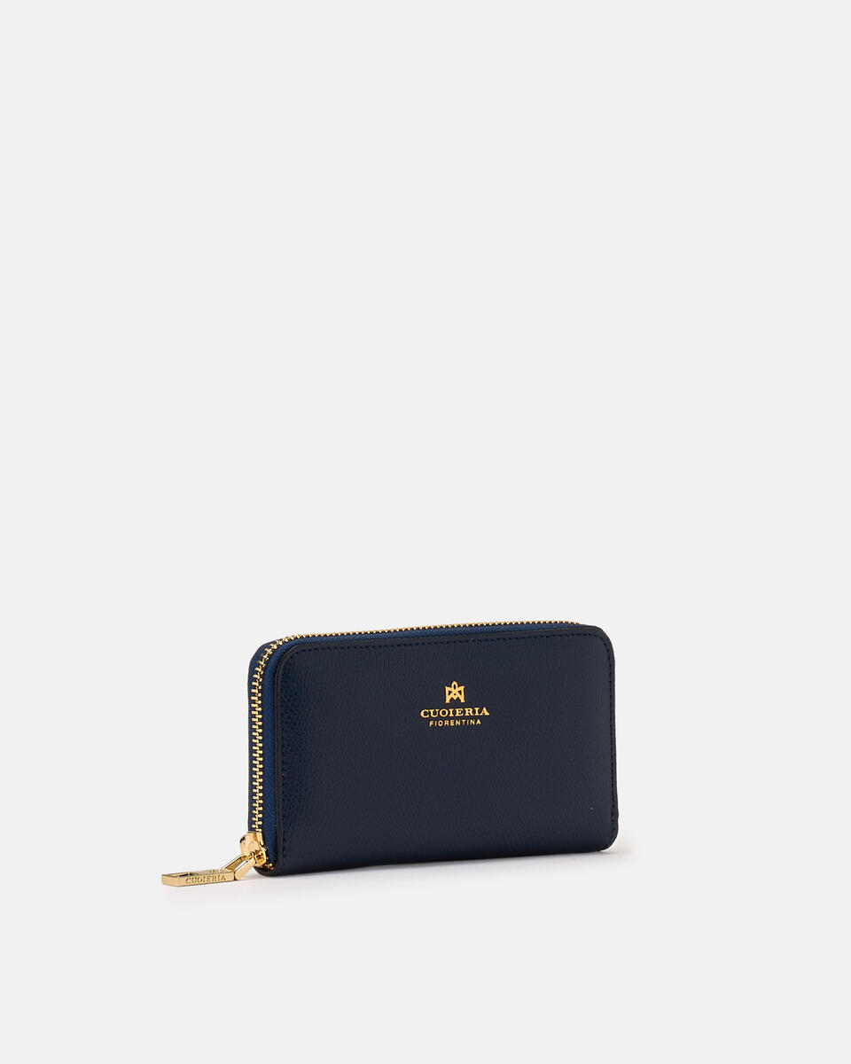 MINI BRIEFTASCHE MIT REISSVERSCHLUSS Navy  - Damen Brieftaschen - Damen Brieftaschen - Brieftaschen - Cuoieria Fiorentina