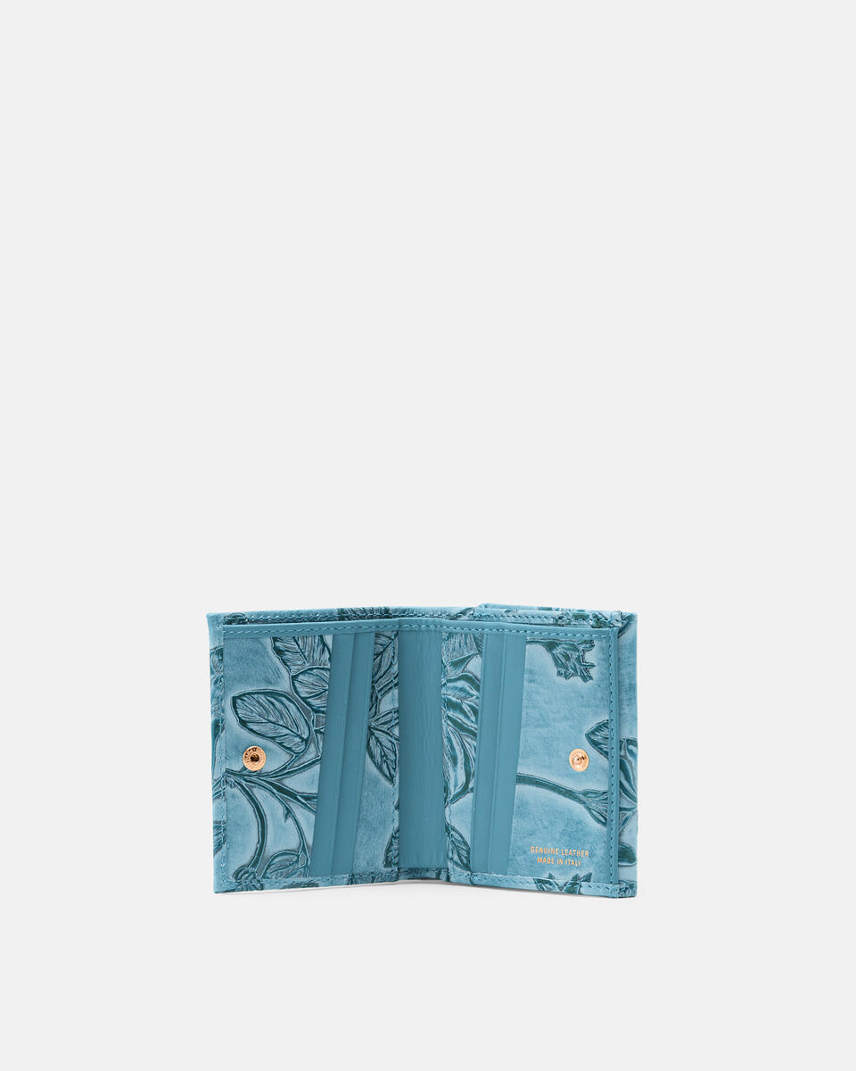 MINI BRIEFTASCHE Hellblau  - Damen Brieftaschen - Damen Brieftaschen - Brieftaschen - Cuoieria Fiorentina