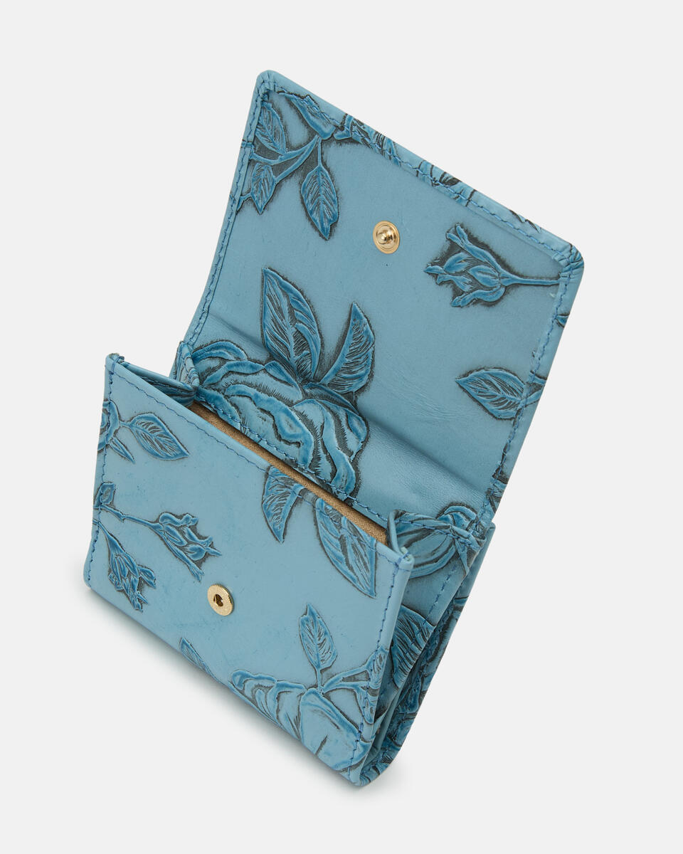 MINI BRIEFTASCHE Hellblau  - Damen Brieftaschen - Damen Brieftaschen - Brieftaschen - Cuoieria Fiorentina