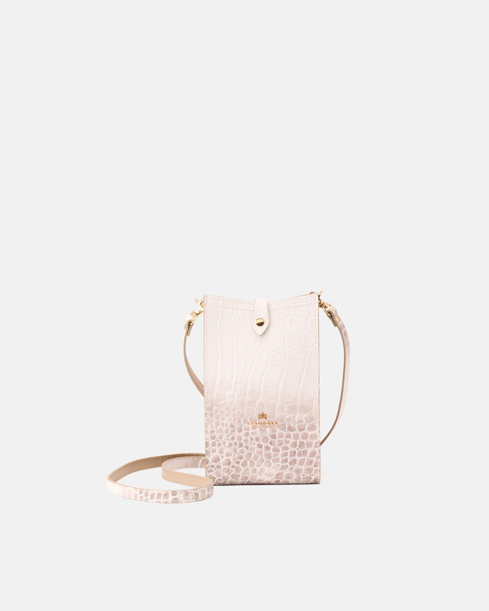 HANDYTASCHE Elfenbein  - Telefonhalter - Damen Zubehör - Zubehor - Cuoieria Fiorentina