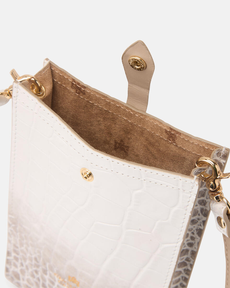 HANDYTASCHE Elfenbein  - Telefonhalter - Damen Zubehör - Zubehor - Cuoieria Fiorentina