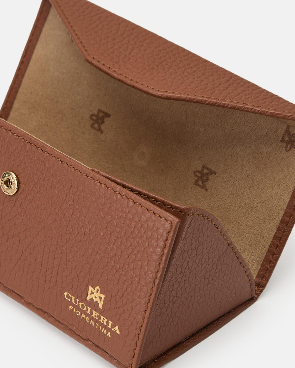 Faltbarer Brillenhalter Karamell  - Reisezubehör - Reisentaschen - Cuoieria Fiorentina