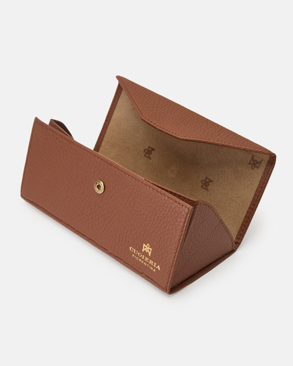 Faltbarer Brillenhalter Karamell  - Reisezubehör - Reisentaschen - Cuoieria Fiorentina