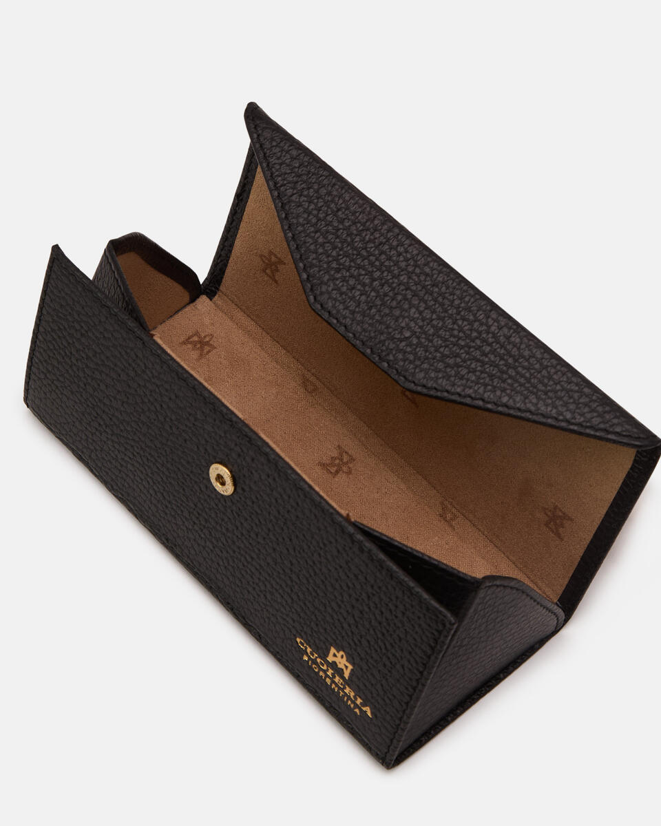 Faltbarer Brillenhalter Schwarz  - Reisezubehör - Reisentaschen - Cuoieria Fiorentina