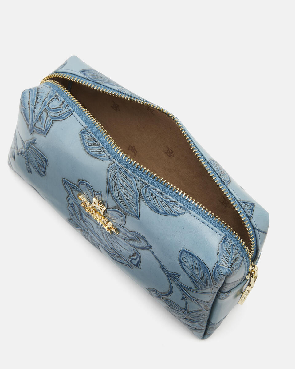 Große Make Up Tasche Hellblau  - Necessaire - Damen Zubehör - Zubehor - Cuoieria Fiorentina