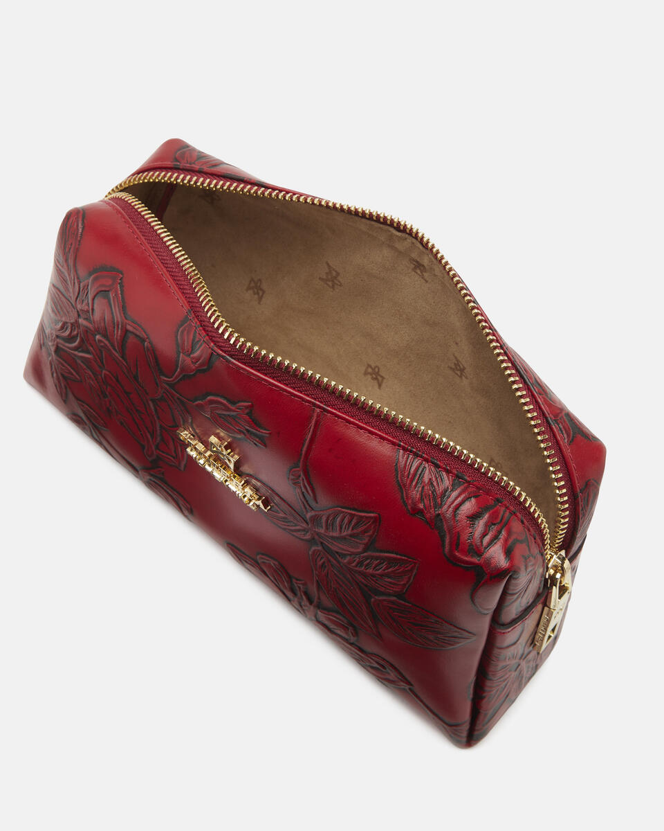 Große Make Up Tasche Rot  - Necessaire - Damen Zubehör - Zubehor - Cuoieria Fiorentina