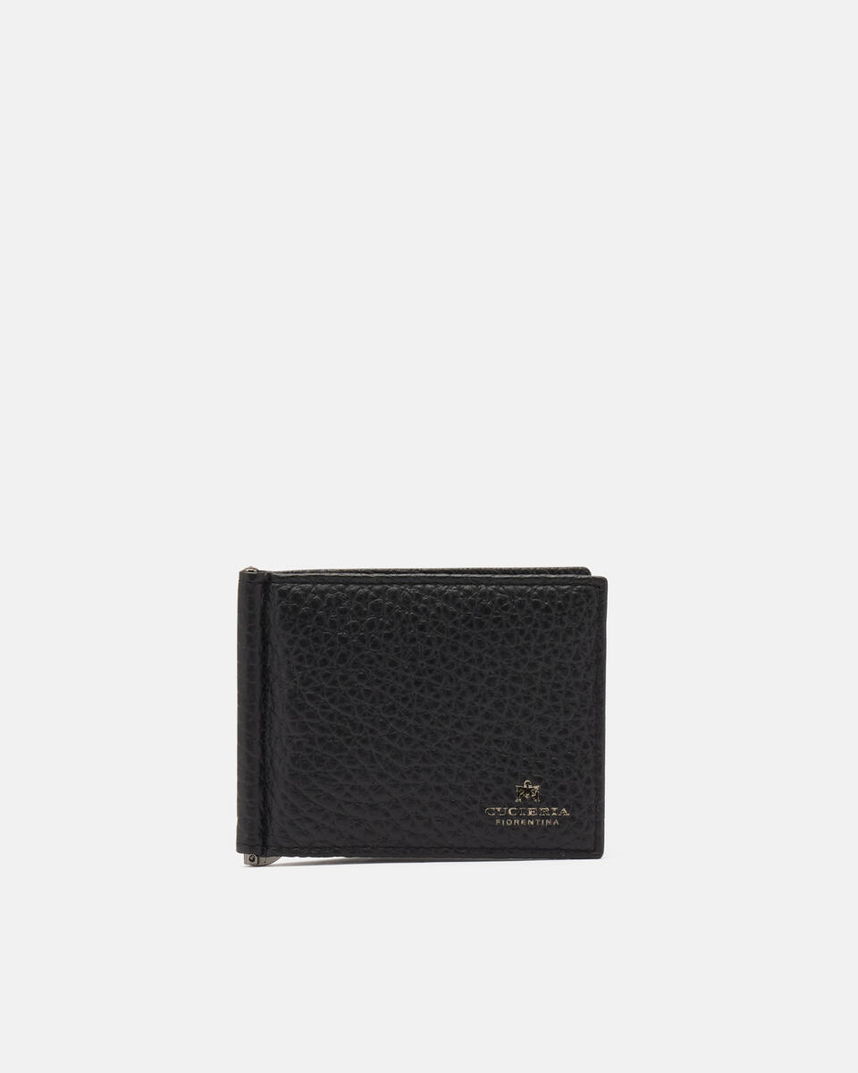 BRIETASCHE MIT CLIP Schwarz  - Herren Brieftaschen - Brieftaschen - Cuoieria Fiorentina