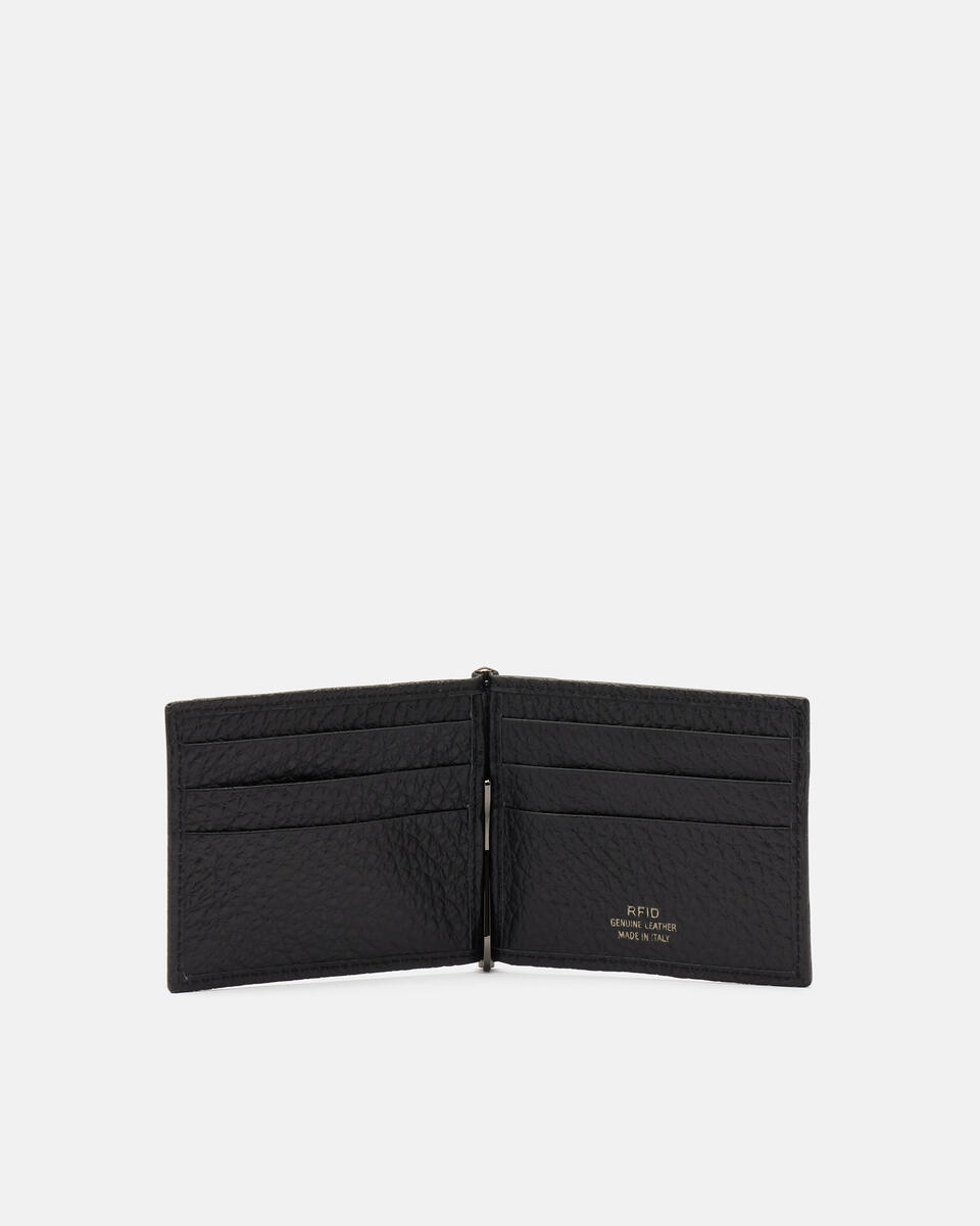 BRIETASCHE MIT CLIP Schwarz  - Herren Brieftaschen - Brieftaschen - Cuoieria Fiorentina