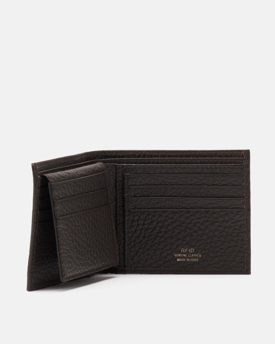 BRIEFTASCHE MIT DOKUMENTENFACH Dunkelbraun  - Herren Brieftaschen - Brieftaschen - Cuoieria Fiorentina