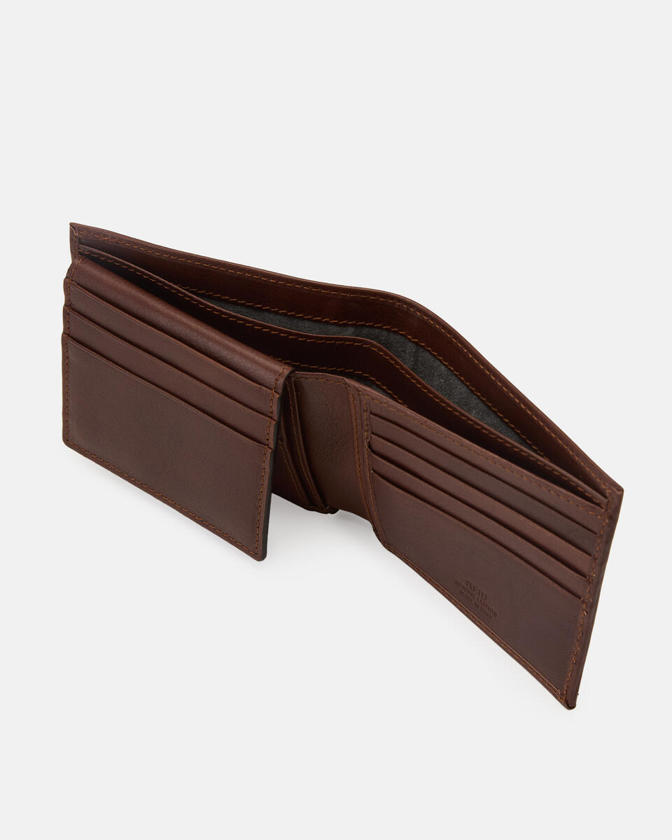 BRIEFTASCHE MIT DOKUMENTENFACH Braun  - Damen Brieftaschen - Herren Brieftaschen - Brieftaschen - Cuoieria Fiorentina