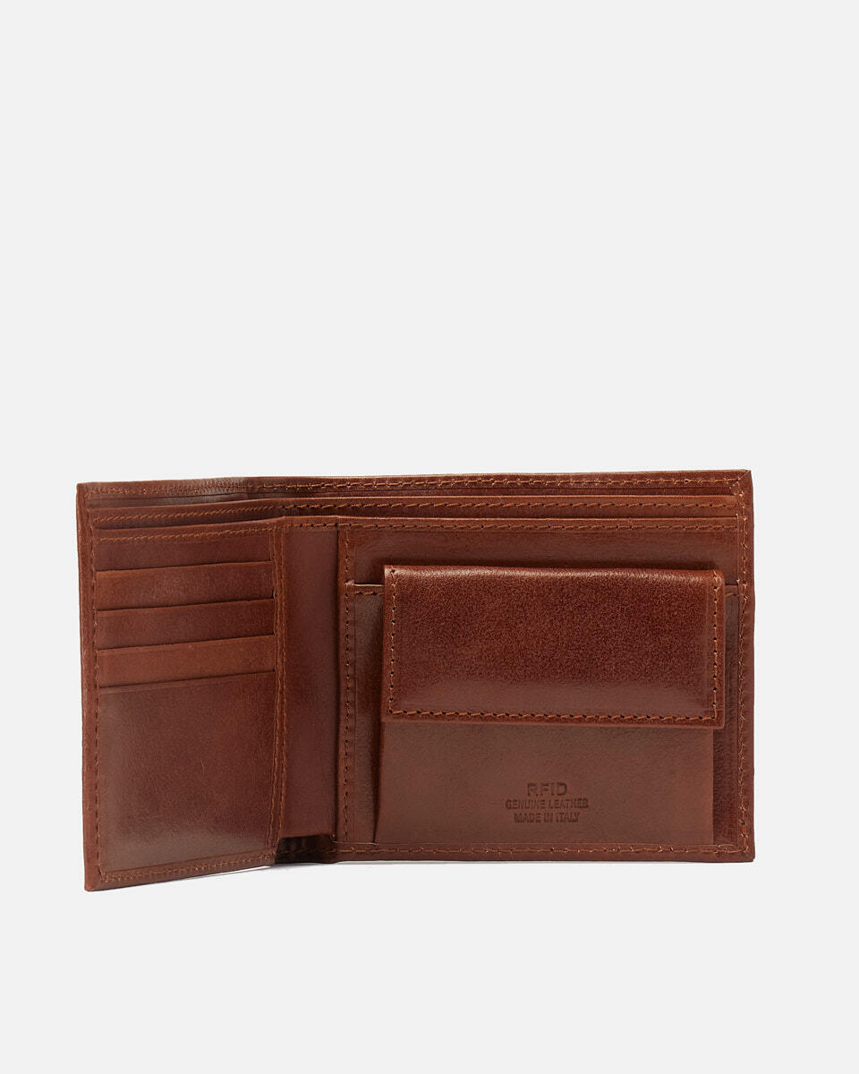 Brieftasche mit Münzfach Braun  - Damen Brieftaschen - Herren Brieftaschen - Brieftaschen - Cuoieria Fiorentina