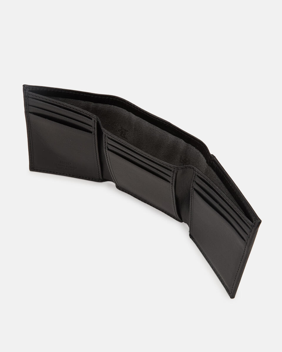 TRIFOLD BRIETASCHE Schwarz  - Damen Brieftaschen - Herren Brieftaschen - Brieftaschen - Cuoieria Fiorentina