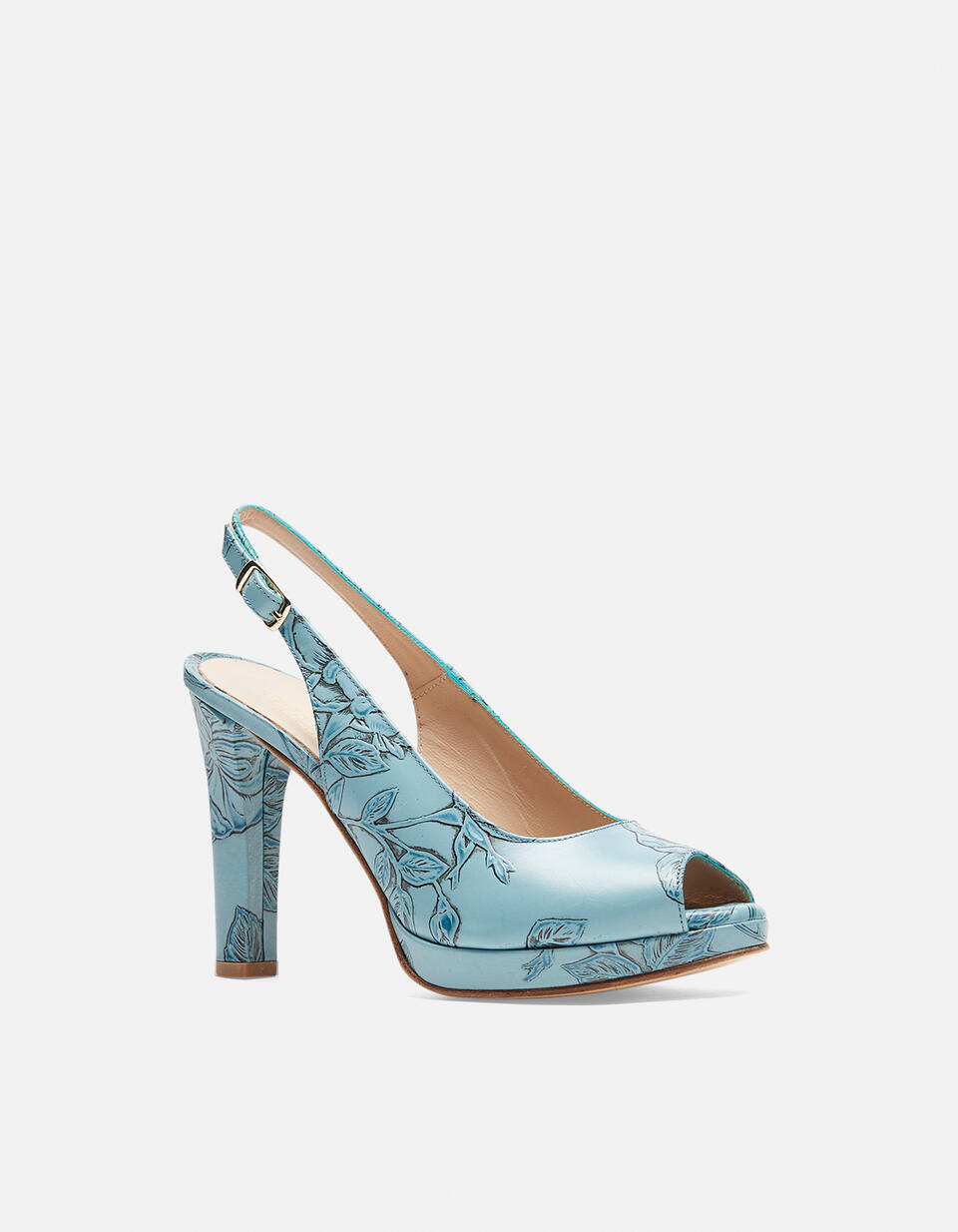 Monroe Sandale Hellblau  - Schuhe - Special Price - Cuoieria Fiorentina