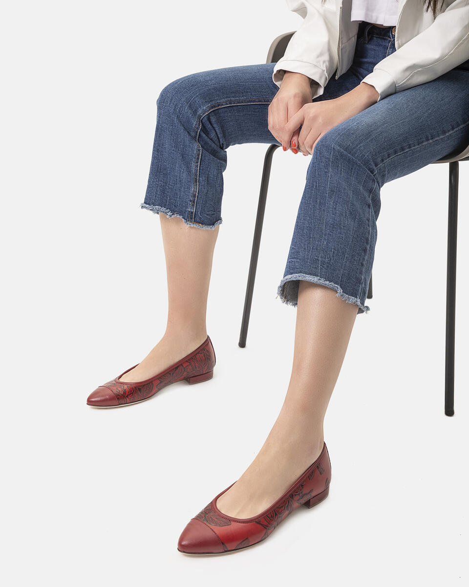 Ballet shoe Rot  - Damen Schuhe - Schuhe - Cuoieria Fiorentina